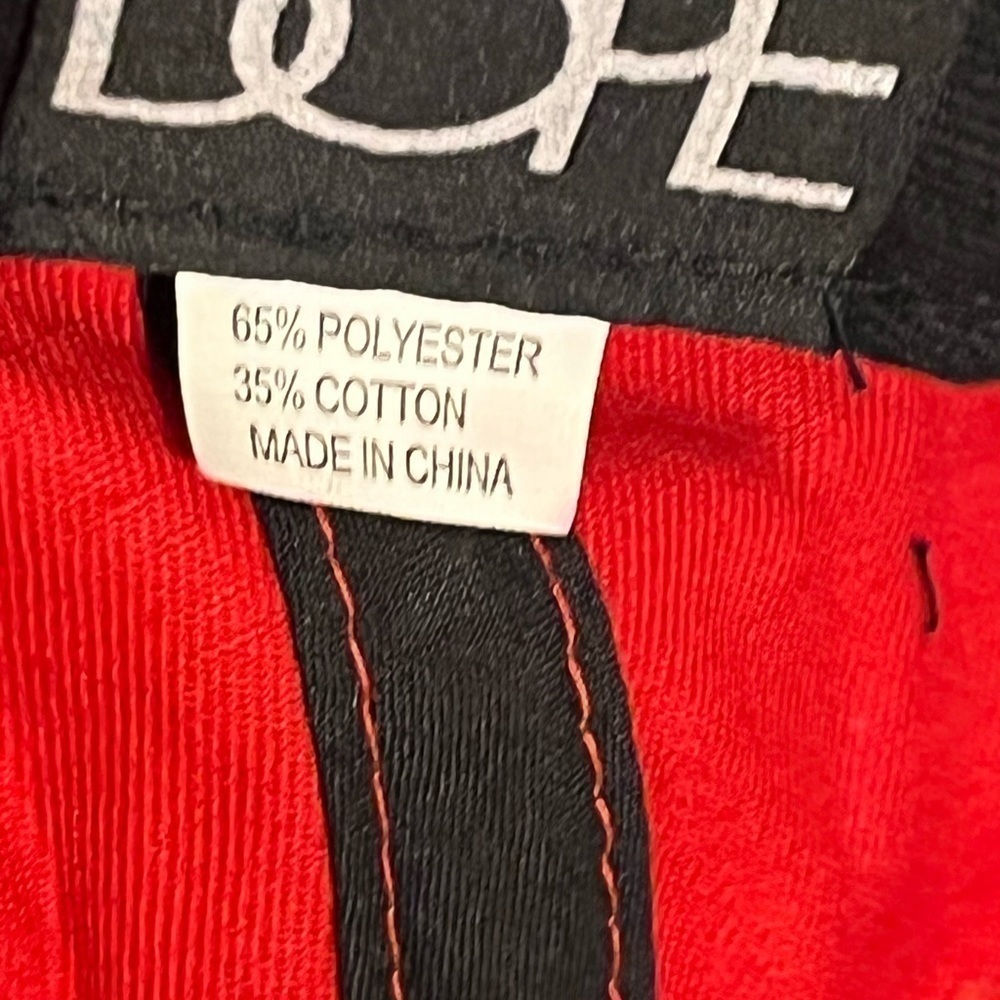 Y2K DOPE Couture Red black embroidery Snapback trucker hat Streetwear Hip Hop. - Picture 2 of 5